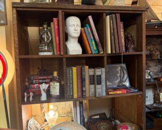 Book shelf collectibles and decor