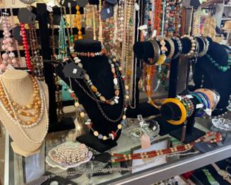 vintage jewelry galore, we also have a jewelry room with many unique pieces