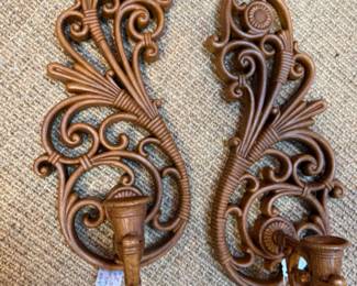Vintage MCM Homco Wall Sconces