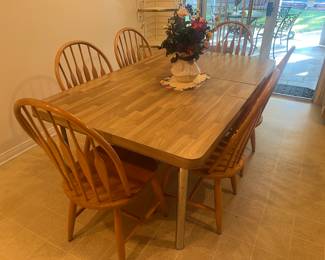 Wooden Table and 6 Chairs