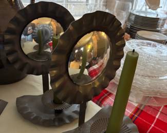 Vintage Mirrored Candle Wall Sconces
