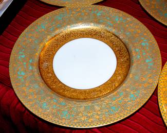 Set of Royal Worcester Gold Gilt Plates