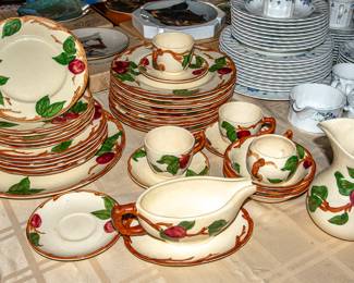 Pieces of Franciscan Apple dinnerware
