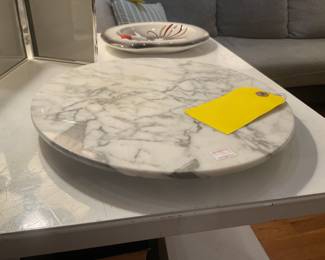 Marble lazy Susan (diameter=1’) $17.50 + tax