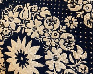 Hand dyed indigo tapestry