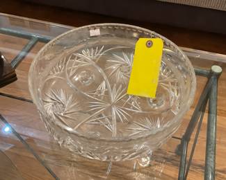 Cut crystal bowl $17.50 + tax