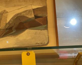 S. Martyl “Glacial Stripe” acrylic watercolor on handmade paper signed $245 + tax