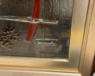 Handmade in Portugal stained glass framed art (15” x 19”) $52.50 + tax