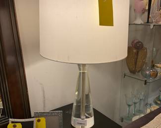 Contemporary clear glass cone lamp $77 + tax