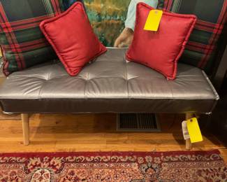 Metallic gray tufted bench $70 + tax