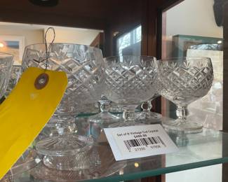 Vintage cut crystal snifters (8) $168 + tax
