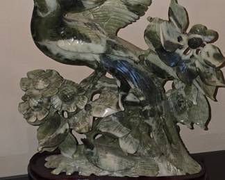 Jade bird sculpture 