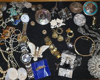 Sterling and costume jewelry 