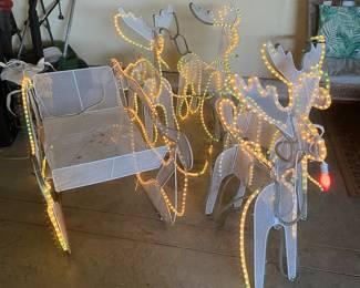 Light up sleigh and reindeer’s