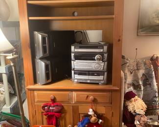 Vintage Coke trays
Pine cabinet
Aiwa cassette sound system