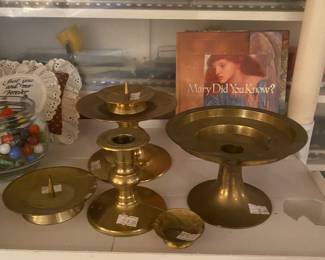 Brass candle holders