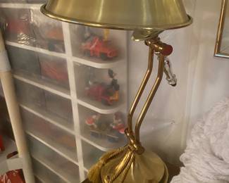 Unique brass table lamp