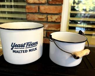 Vintage enamelware pots