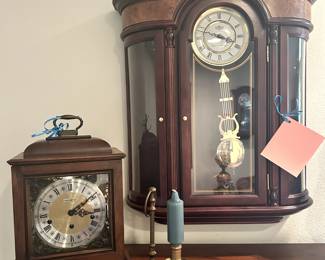 Clock Lovers! Grandfather clock, wall-mounted chime clocks, Waltham, Westminster, Howard Miller and Gibson collection.