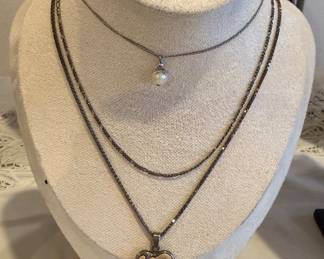 Lenox Sterling heart footprint locket