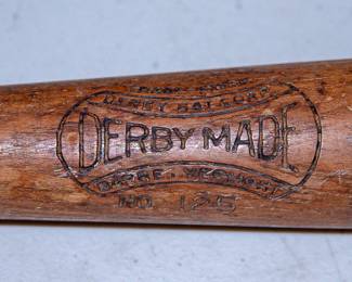 1930S  "DERBY MADE BASEBALL BAT