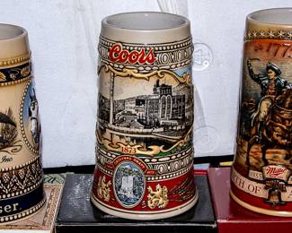 LARGE STEIN COLLECTION - BUDWEISER AND MORE
