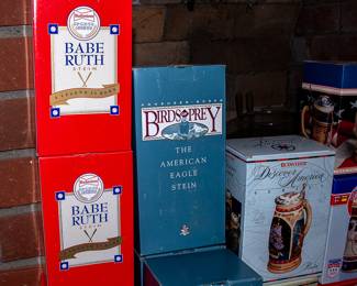 LARGE STEIN COLLECTION - BUDWEISER AND MORE