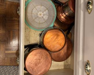 Revere ware and copper pans