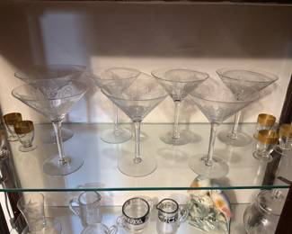 Circa 1920's martini glasses