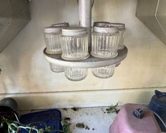 Attachment to Hoosier cabinet - condiment caddy