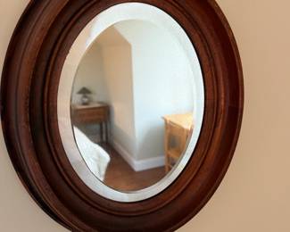 Antique Small Walnut Mirror