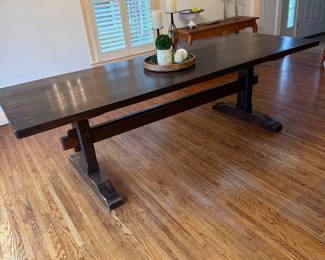 Antique Trestle Dining Table 99" Long, 33" Deep, 29" High