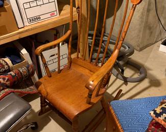 Antique Cherry Wood Rocker