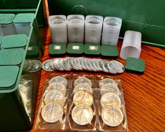 Total of 111  Silver Eagles from the 1990s (1 troy oz. of Fine Silver each)
