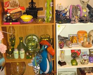 vintage glassware and home decor