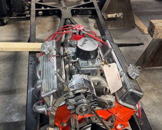 MOTOR AND CHASSIS FOR 1934 CHEVY, READY TO GO. CAR COMES WITH ALOT OF EXTRA PARTS TO FINISH THE JOB.