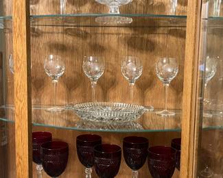 Several sets of vintage table glassware