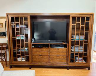 This beautiful entertainment center is available for pre-sale 