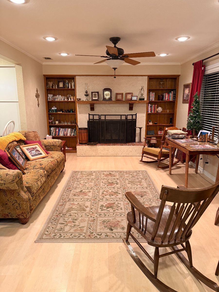 Books, rocking chairs, old newspapers