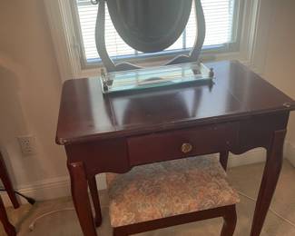  jewelry vanity with mirror and seat. $100