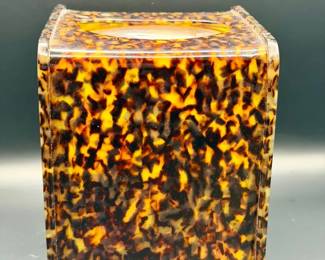 Tortoise Shell Pattern Tissue Box Holder
