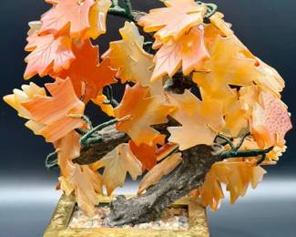 Carved Stone Bonsai Tree