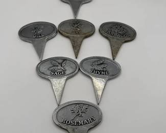 (7) Metal Herb Labels