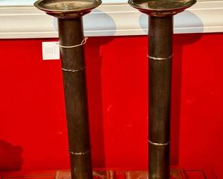 (2) Large Zodax Candle Holders
