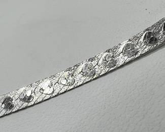 18” Herringbone Hearts Necklace with Italy 925 Jewelry Stamps