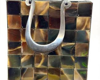 Vintage Shiraleah vintage tortoise shell handbag W Acrylic Tiles