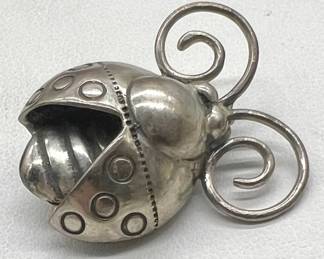 1” Sterling Silver Ladybug Brooch — Jewelry Stamped 925