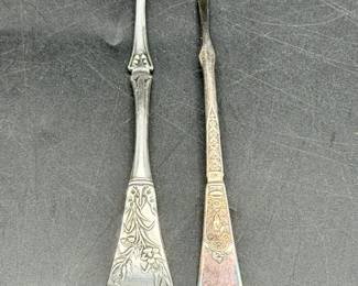 (2) Silver Plated Nut Picks