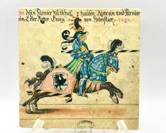 Knight with Black Javelin On Stone