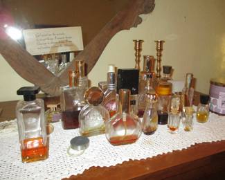 perfume = mostly at the desk